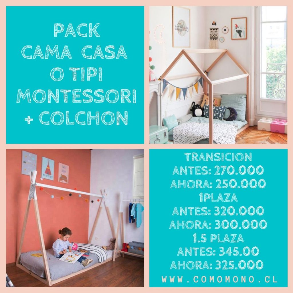 Pack Cama Casa O Tipi Montessori Colch n pack-cama-casa-o-tipi-montessori-colch-n